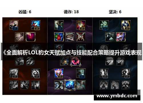 《全面解析LOL豹女天赋加点与技能配合策略提升游戏表现》